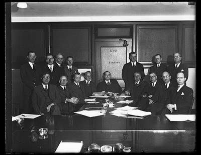 Photo:Board of Directors Meeting 1934 Men Conference Room Group Portrait