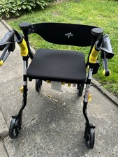 Medline Premium Empower Rollator Walker with Memory Foam Seat Black, 300 lb NEW