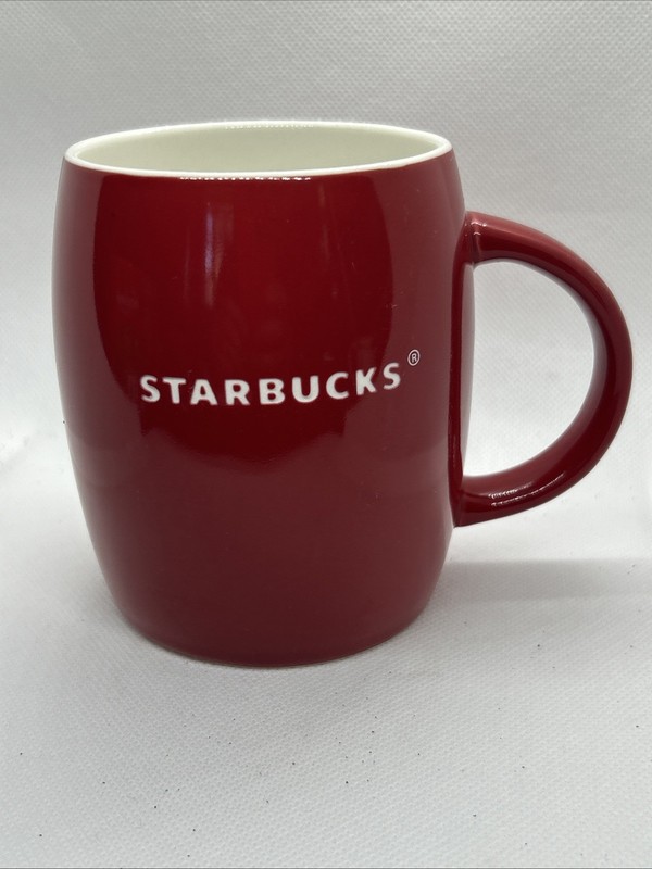Starbucks Coffee Mug RED With White Logo Etched 2011