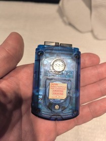 Sega Dreamcast Blue Transparent memory card with fresh batteries 