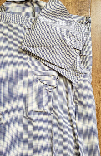 Men Shirts Lot of 2 Button Up L/S BURBERRY 15/34 Plaid & FACONNABLE 2/151 Stripe - Picture 13 of 16