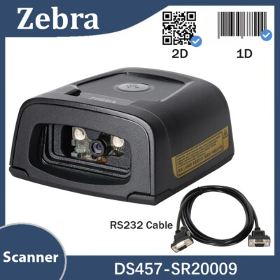Zebra Motorola DS457-SR20009 Fixed Mount 2D 1D Barcode Scanner RS232 Kabel