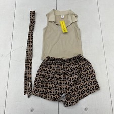 Shein Brown  Beige Print 3 Piece Set Girls Size 2-3T NEW