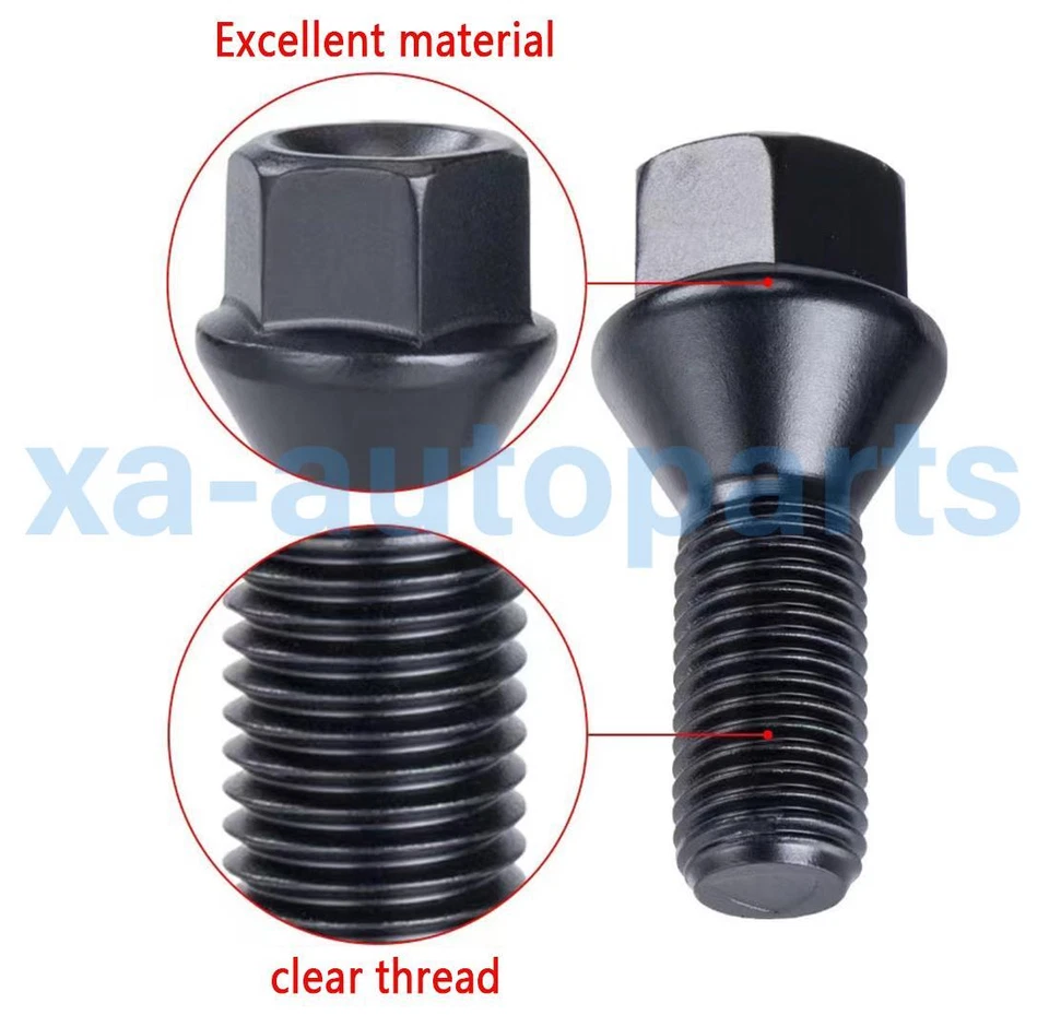 5pcs Wheel Lug Bolts Nuts 12 X1.5mm For BMW E82 E92 E64 E84 E53 120i 335i 550i Foto 3 de 4