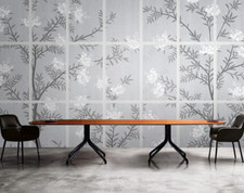 3D Nordic Gray Forest Plant Self-adhesive Removeable Wallpaper Wall Mural 1