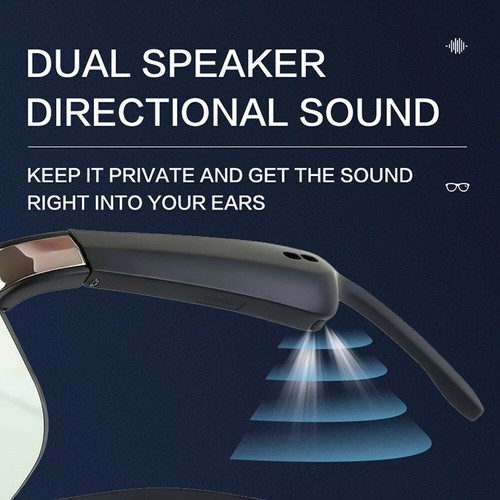 Smart Glasses Polarized Languages Translation Audio Sport Bluetooth Sunglasses - Picture 12 of 14