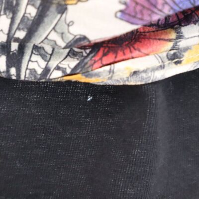 Emilio Pucci Short Sleeve Silk Parts Docking T-shirt S Black [Used