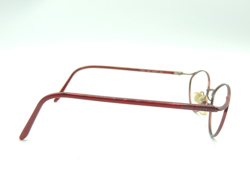 Marco de gafas ovalado vintage Giorgio Armani 1010 borgoña 48 17 130 - Imagen 6 de 9