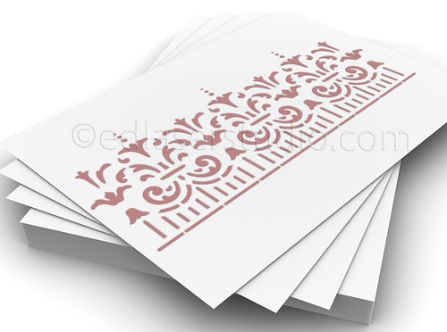 Lace Frame Ornaments Stencil Vintage Template Crafts Cardmaking Furniture LA35 - Picture 5 of 8