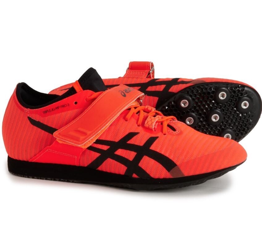 Men's Asics Triple Jump Pro 3 Track Field Shoes Sunrise Red