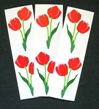 Mrs Grossman Three 2x6" Sheets Vintage 'Tulips' (c-1992)