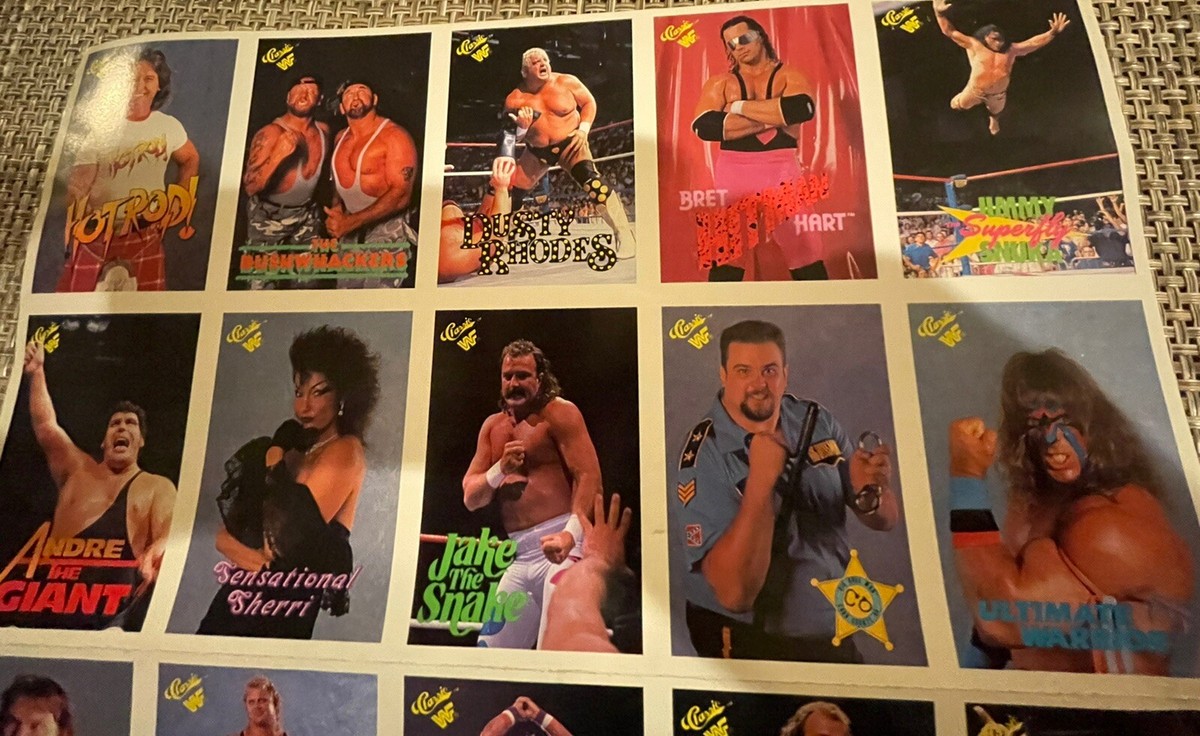WWF 1990 Classic Uncut Poster Sheet Of 20 | eBay
