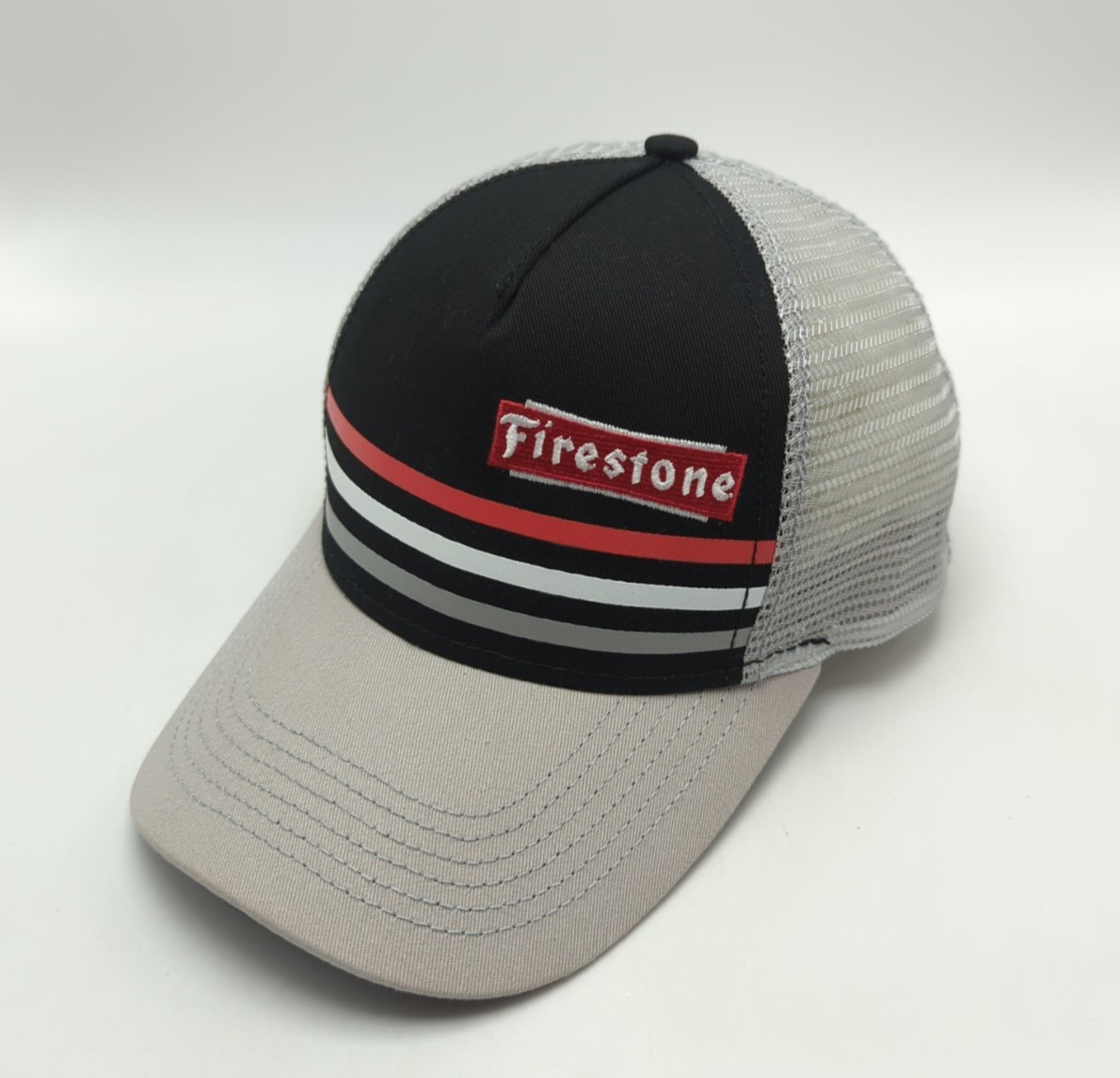FIRESTONE hat black gray adjustable snapback cap - image 9