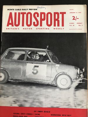 Autosport 15 January 1965 profile David Piper Formula 3 season review Karting