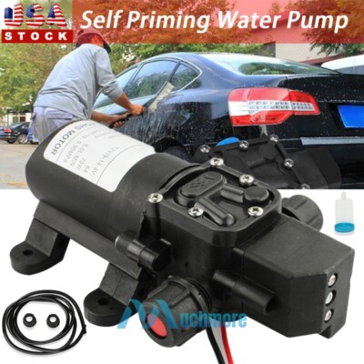 #ad 130PSI High Pressure RV Water Pump Diaphragm DC 12V Max Self Priming Pump 70W $28.99