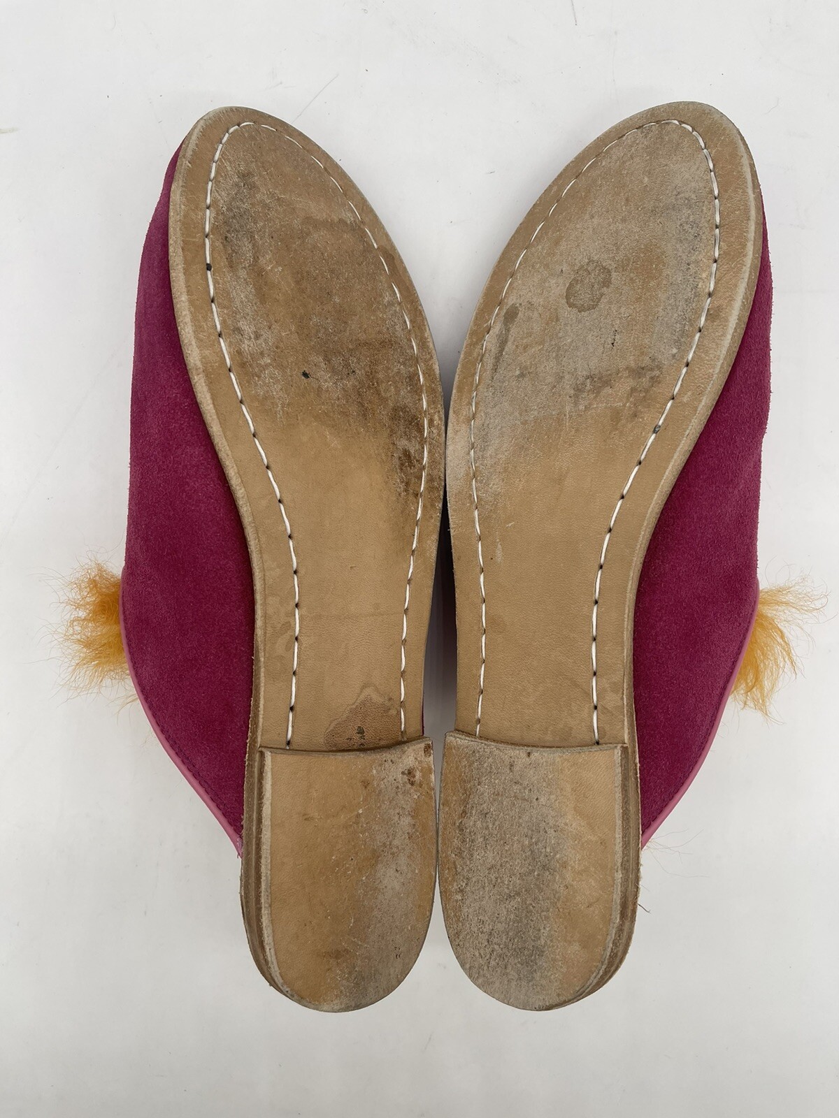 Sabah Santa Fe Shearling Baba Pink Suede Orange Fur Women’s Size 40 Custom ❤️⭐️