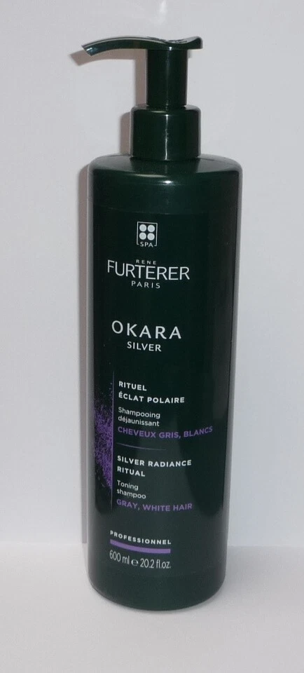 Rene Furterer Okara Silver Anti Gelb Stich Shampoo Graues Weisses Haar 600ml