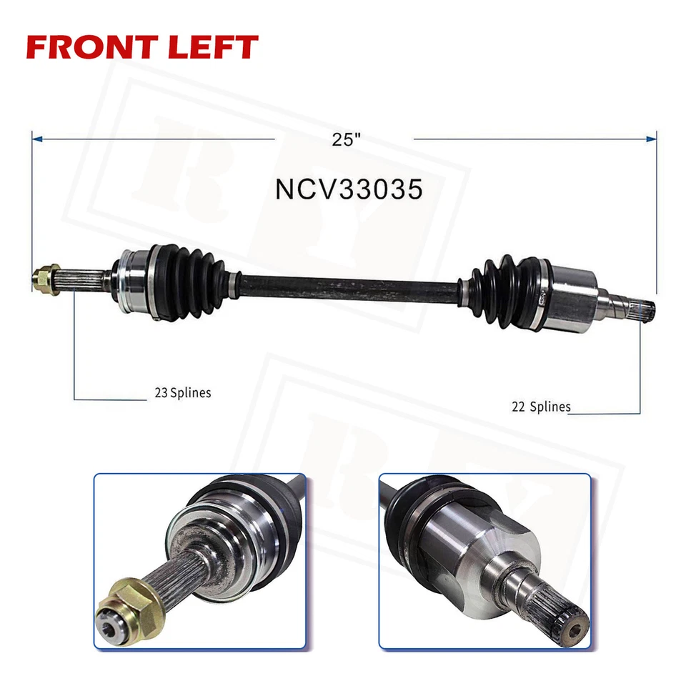 Conjunto de eje CV delantero izquierdo para Geo Metro L3-1,0 L 1989-1994 tracción delantera automática Foto 2 de 4