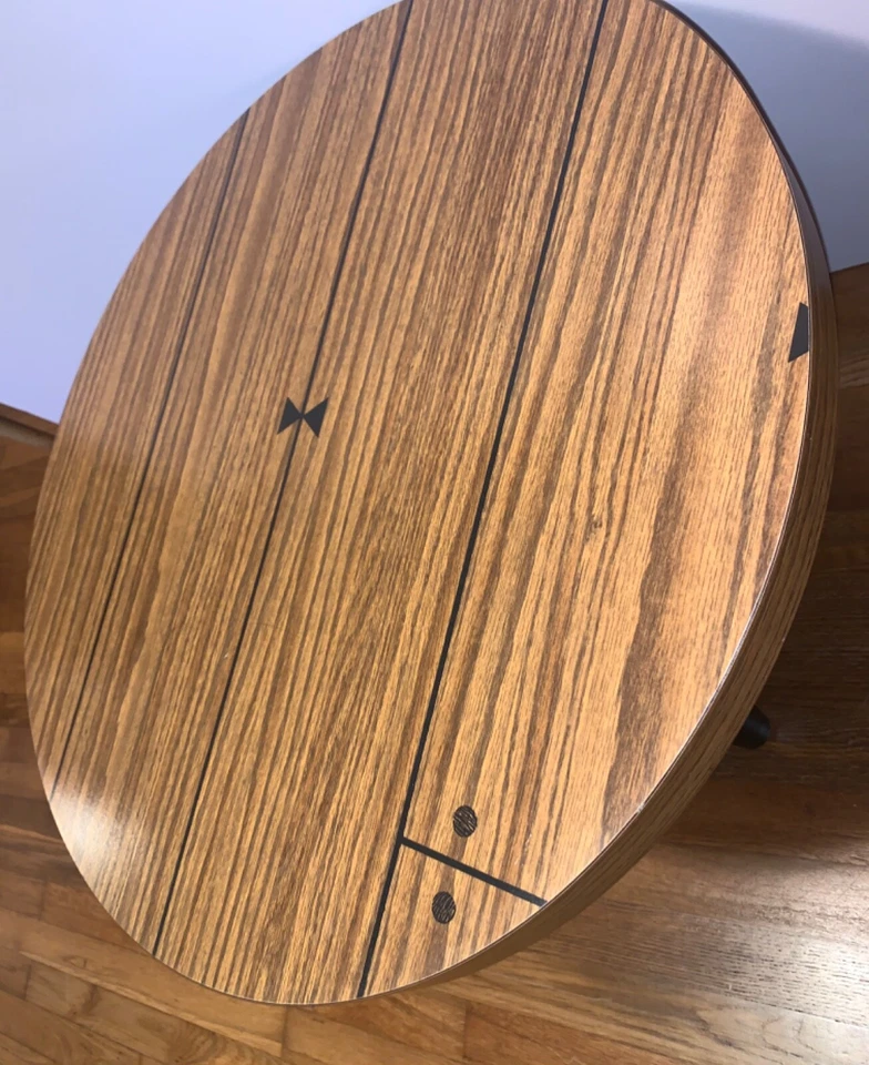 MCM barril de uísque mesa extremidade cabine decoração bar móveis fazenda crianças 16"x 24" - Imagem 3 de 4