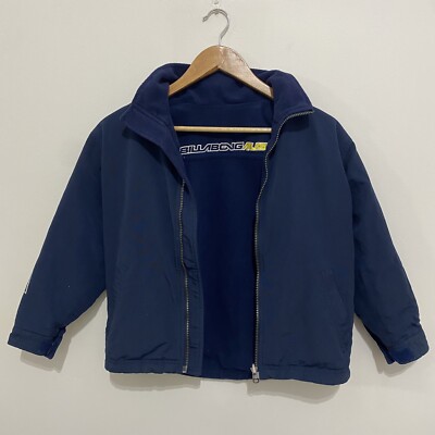 Vintage Billabong Jacket Youth Size 8 Reversible Fleece Y2K 2000s Navy Blue