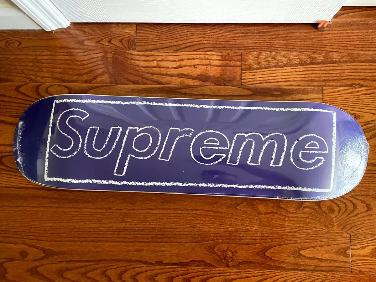 Supreme KAWS Chalk Logo SkateboardPurple