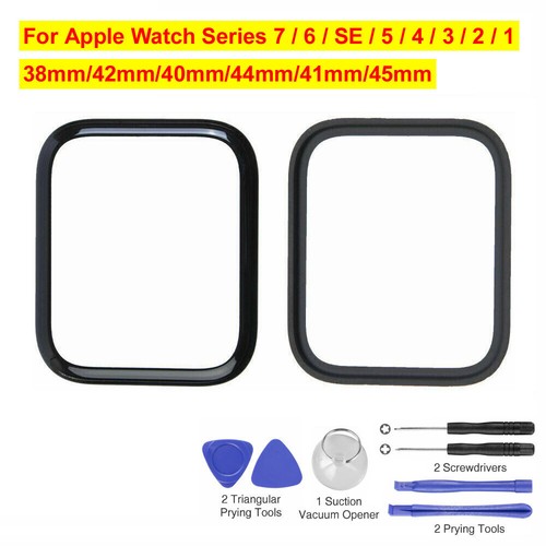 Lente de pantalla de vidrio frontal exterior de repuesto para Apple Watch Series 6 SE 5 4 44 mm 40 mm - Imagen 1 de 30