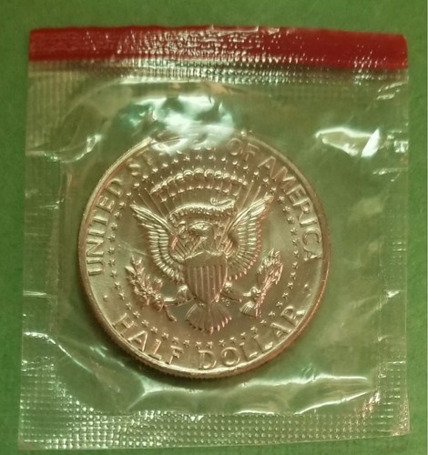 1973 D 50c Partial Straight Clip Error *In UNC Mint Cello Wrap* BU Kennedy - Picture 4 of 4