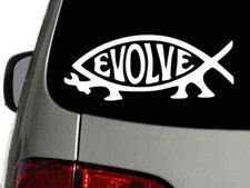 EVOLVE Evolution Fish Vinyl Decal Car Wall Window Sticker CHOOSE SIZE COLOR