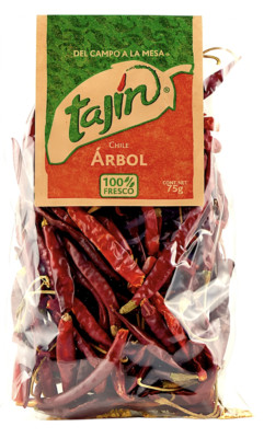 Tajin Arbol Chilis getrocknet   75g   Scharf & rauchig für mexikanische Gerichte