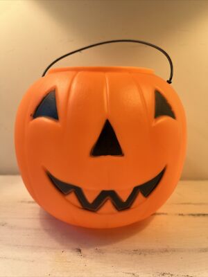 PAIL OUT 廃盤 Vintage General Foam Plastic Norfolk VA Halloween Jack O' Lantern
