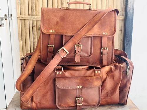 Sangle De Transport Leica Lifestyle – Cuir Marron/tissu à Carreaux – Neuve