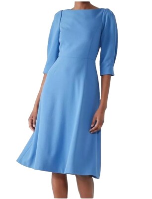 L.K. Bennett Women's Rent The Runway Lemoni Dress Blue, Size 2