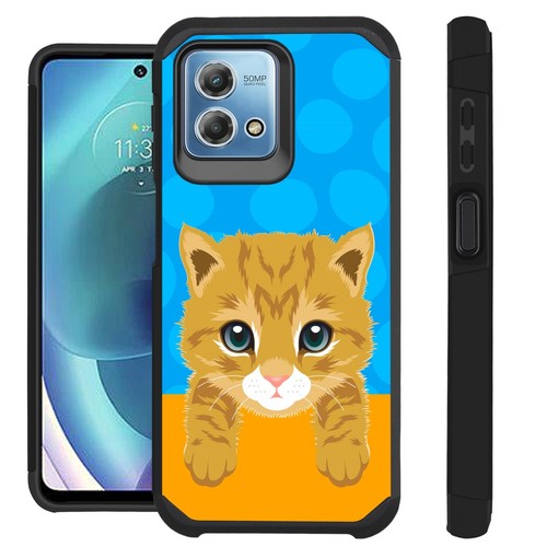 FUSION Case For Motorola Moto G Stylus 5G 2023 Hybrid Cover CUTE CAT TABBY