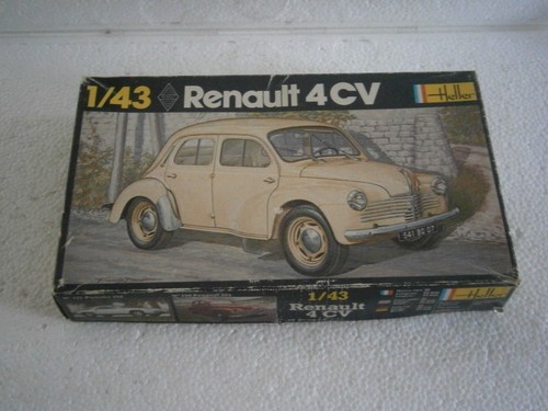 MAQUETTE VOITURE RENAULT 4CV HELLER N°174 boîte noire 1980 1/43