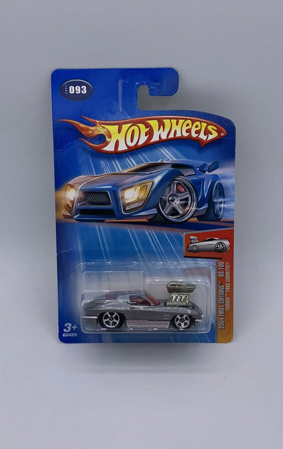 Hot Wheels 2004 First Editions Tooned 1963 Corvette Diecast Car