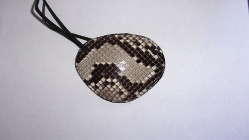 BURMESISCHE PYTHON Leder WORLDS BEST EYE AUFNÄHER Satinoberfläche, austauschbar elastisch - Bild 13 von 58