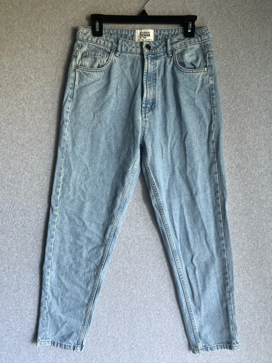 Zara Authentic Denim by TRF Tapered Light Wash Jeans Women s Size