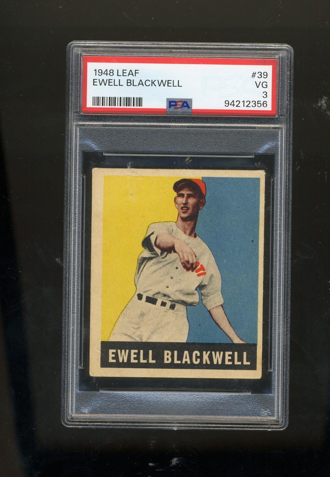 1948 Leaf Baseball #39 Ewell Blackwell Cincinnati  PSA 3