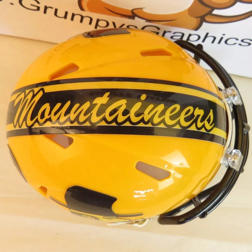 Mini casco personalizado App State Mountaineers calcomanías Yosef Foto 2 de 4