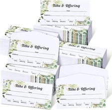 Outus 600 Pcs Church Offering Envelopes Tithe and 6 x 3 inch, Green 