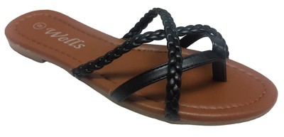 womens braided flip flops