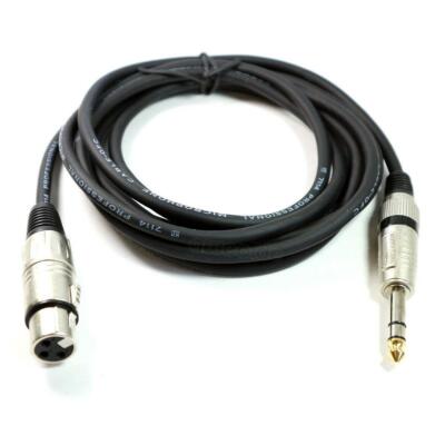 6 m Audio Kabel XLR female 6,3 mm Klinke stereo Audio-Kabel symmetrisch 6m