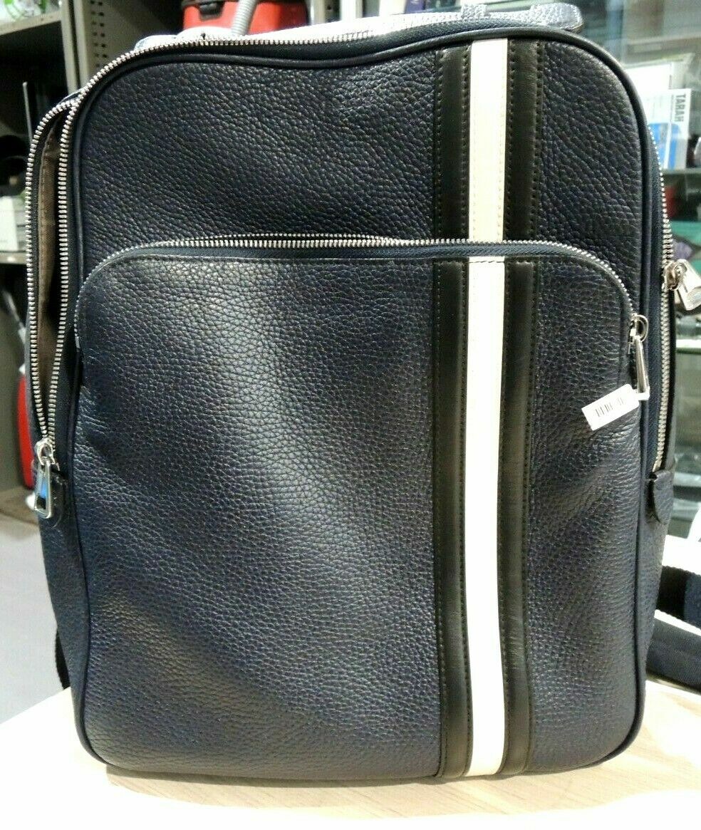 Bally レザーバッグ Bally Amoeba Large Navy Top Handle Bag | eBay