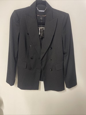 White House Black Market Women Blazer Size 0 (0) Color Black Long Sleeve
