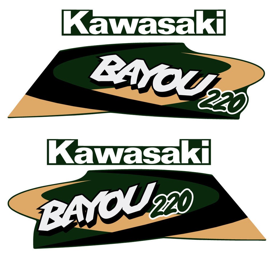 1988 2006 Kawasaki Bayou 220 Decal Graphics Emblem Pattern Plastic ...