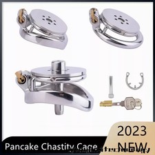 Male Chastity Cage with Lock Metal Rings Chastity Device Stainless Steel Sissy
