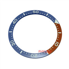 Flat 38mm C3 Lume Ceramic Bezel Insert SKX007 Mod PVD Red with Blue