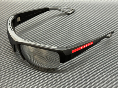 PRADA LINEA ROSSA PS A01S 1BO05A Black Silver Grey Men's 69 mm Sunglasses