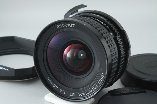 *TOP* Pentax SMC 67 45mm f/4 Objektiv mit Gegenlichtblende aus Japan #11351 - Bild 2 von 12