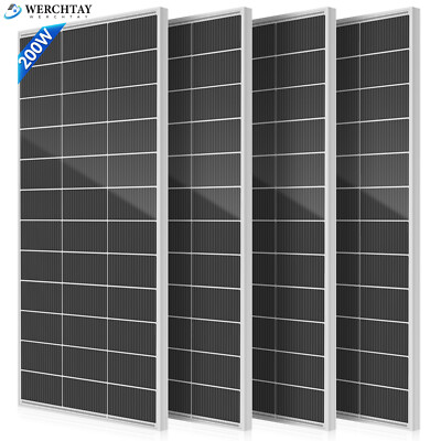 200W 400W 600W 800W Solar Panel Mono 12V Charging Battery Power RV Home Boat